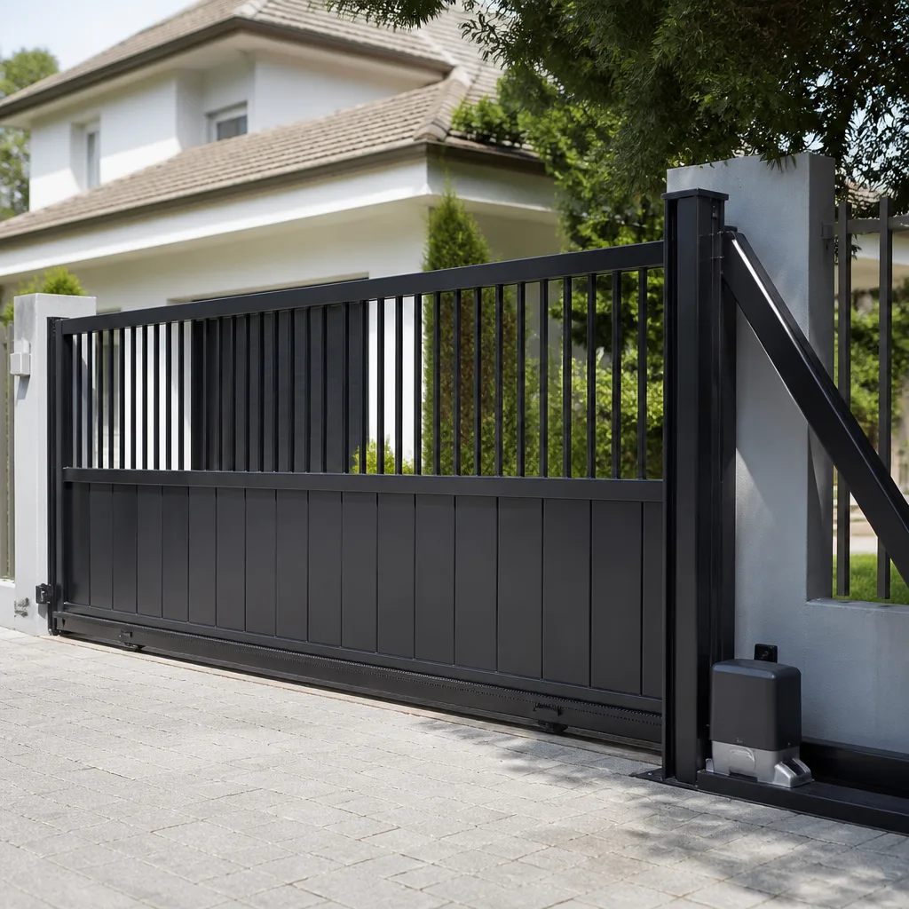 Sliding driveway gates